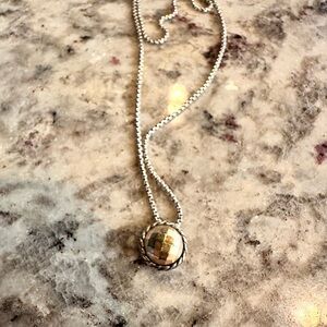 Gold Dome & Sterling Silver David Yurman necklace